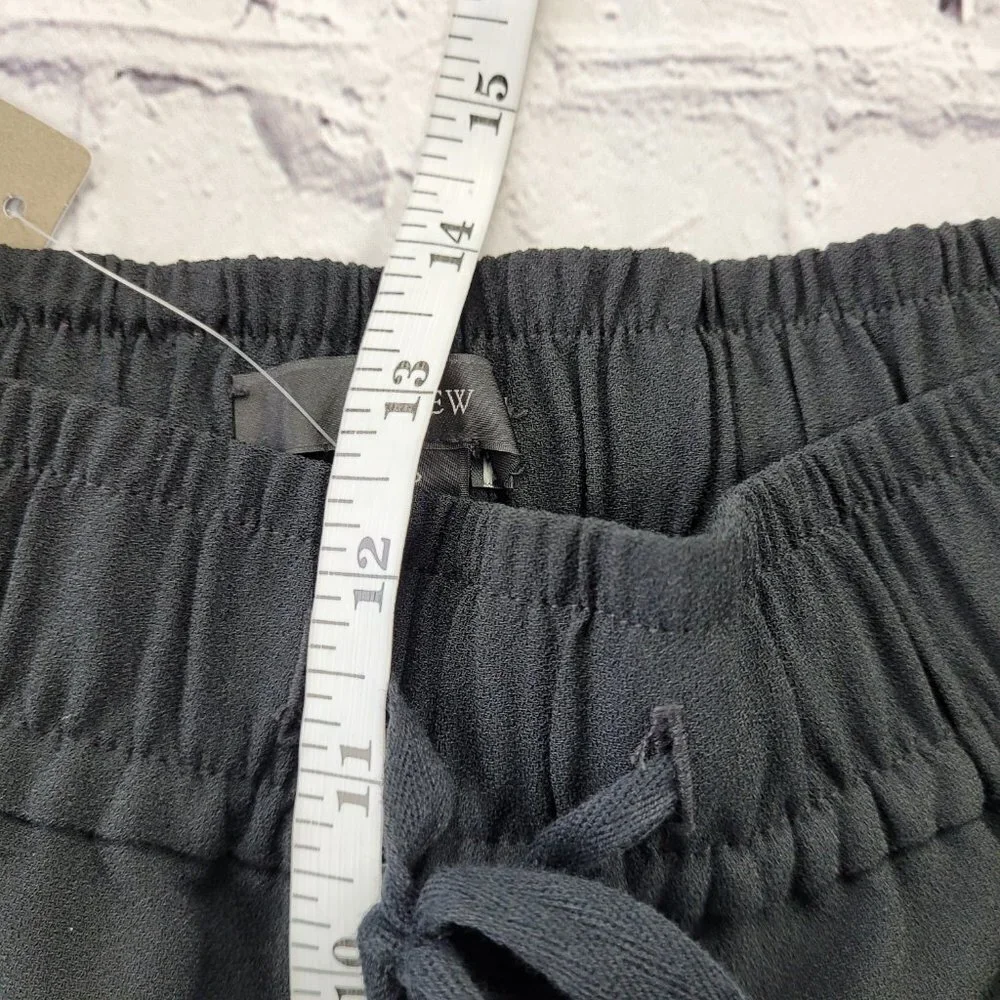 ✅ NWT J.Crew Black Jogger Pants elastic waist comfortable loose fit size 12